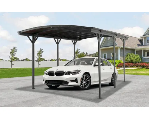 Přístřešek na auto 300x505x219cm 8 mm silné dvoustěnné panely antracit