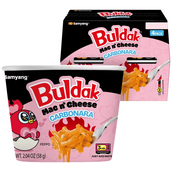 2 pack Buldak Mac & Cheese Carbonara 4-Pack Cups $49.93