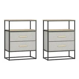 Fraser Country 2 Drawer Storage Nightstand - Set of 2