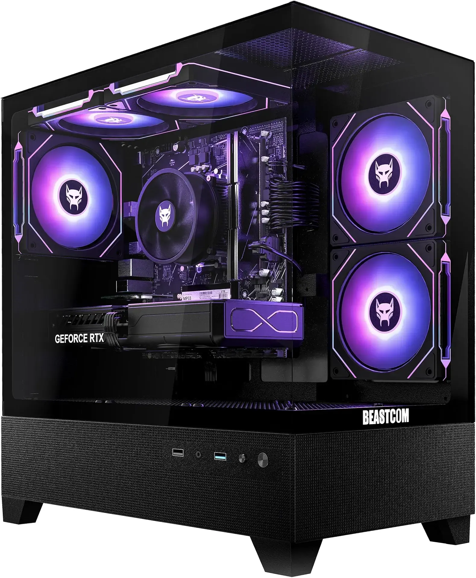 BEASTCOM Q5 Pro Gaming PC | AMD Ryzen 5 4500 6X 4,10GHz 12 Threads | GeForce RTX 3050 6GB | 16GB RAM | 1TB NVMe SSD | WiFi 5 | Windows 11 Pro