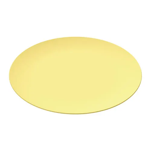 Plastic Yellow Dinner Plate