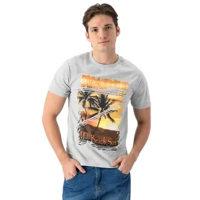 Playera Hummo Hombre Cuello Redondo Estampado Frontal