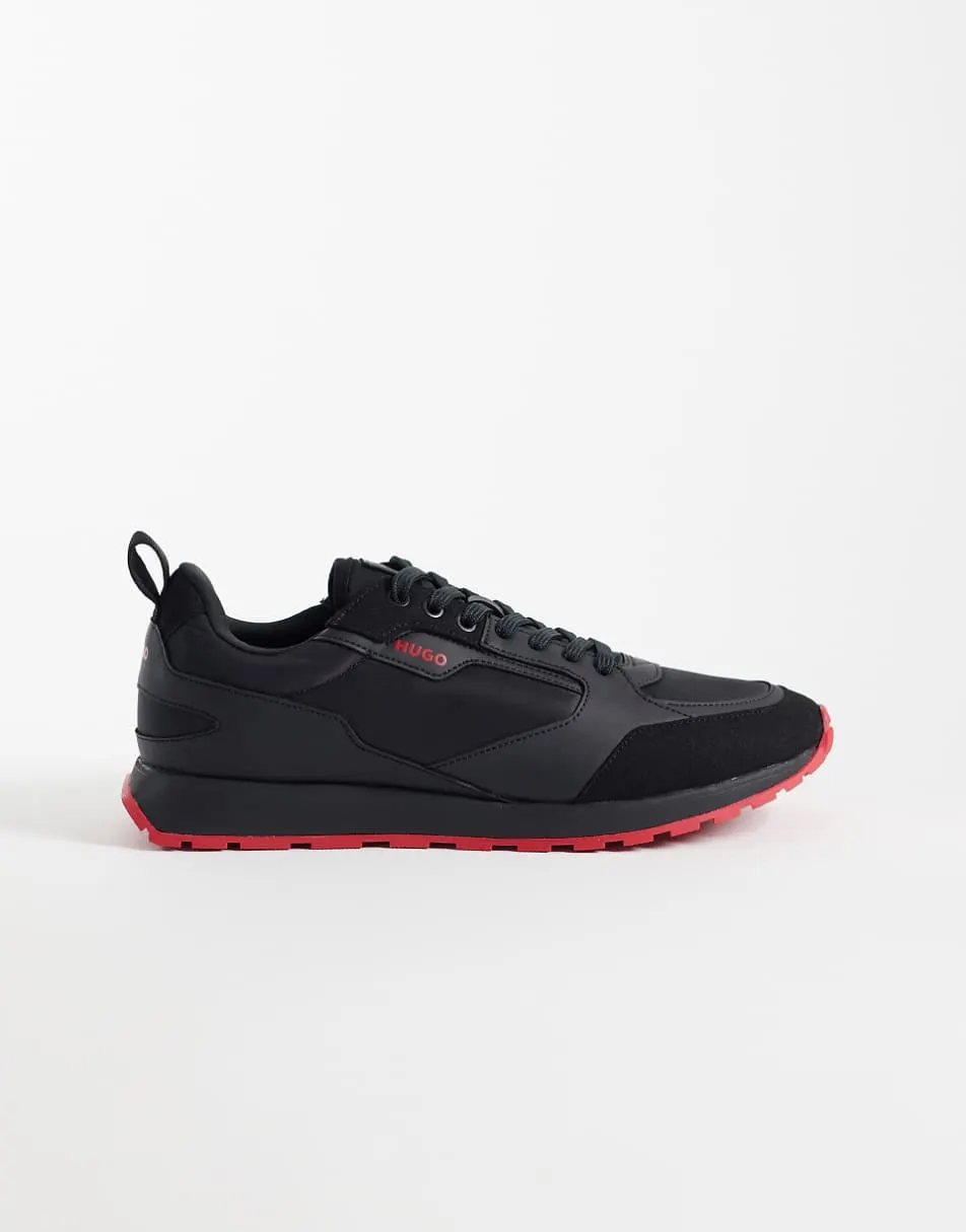 HUGO RED trainers with red lining in black