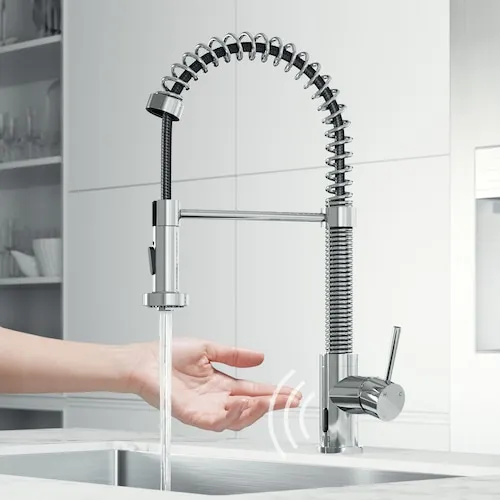 Edison Single-Handle Pull-Down Sprayer Kitchen Faucet and Touchless Sensor in Chrome