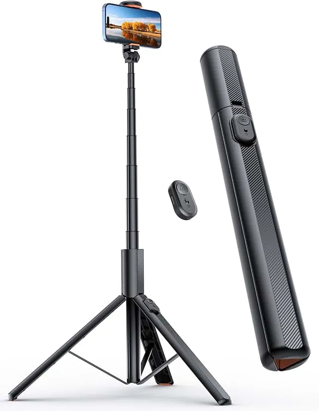 ANXRE 71" Phone Tripod, NT79 Extendable Selfie Stick with 1/4" Camera Mount for Cell Phone&Camera, Phone Tripod Stand Holder with Remote Compatible with iPhone Android, Camera