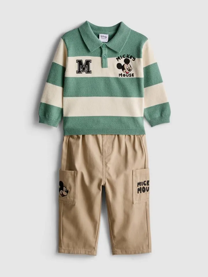0-36 mois | Polo de rugby et pantalon cargo Disney Mickey Mouse