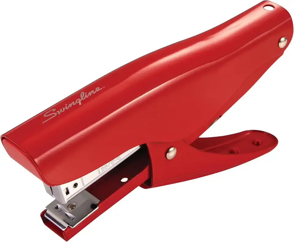 Swingline Plier Stapler, Handheld Heavy Duty All Metal Stapler, 25 Sheet Capacity, Jam Free, Vintage Rio Red (S7010159)