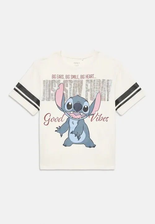 NKFDYMI STITCH BOX NOOS - T-shirts med print - cloud dancer