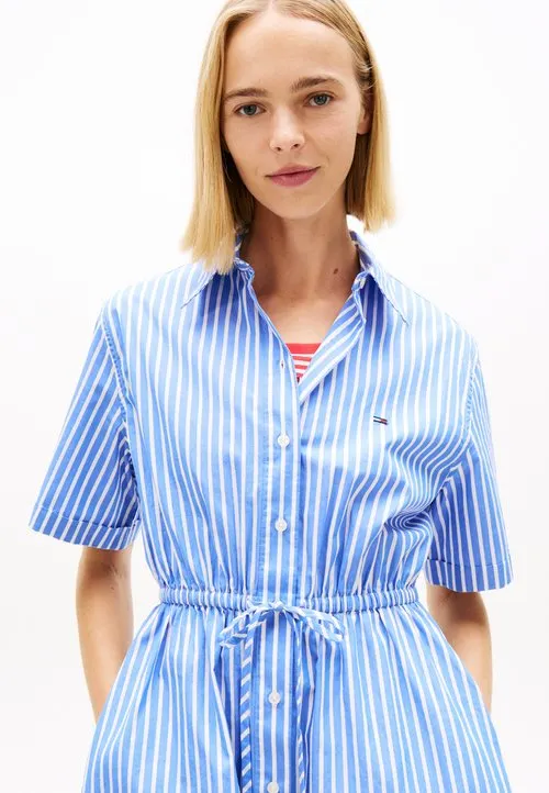 STRIPE SHIRT DRESS - Skjortekjole - empire blue
