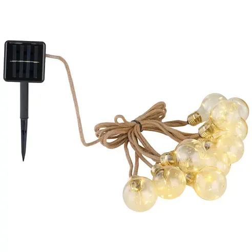 Solar-LED-Lichterkette - amber-braun - 570 cm