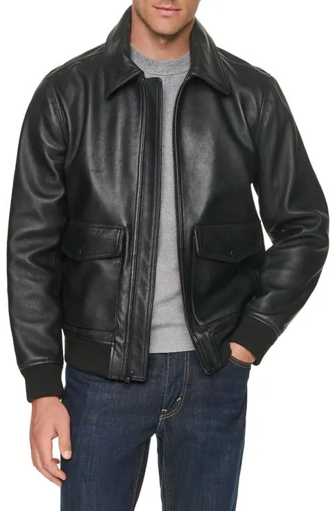 Cole Haan Aviator Leather Jacket