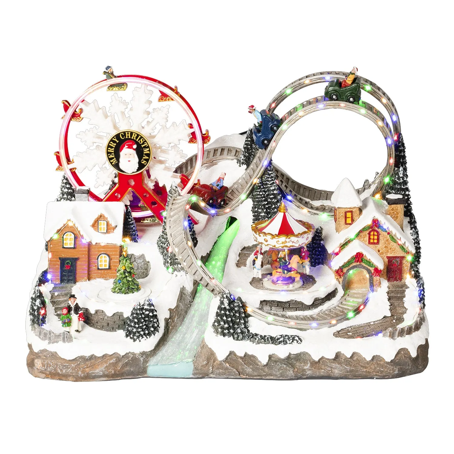Villaggio Natalizio Luna Park Luminoso Musicale con Movimento