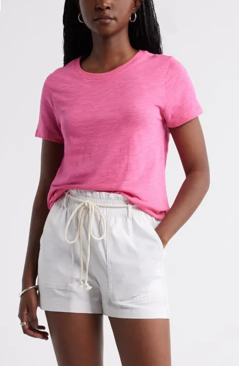 Cotton Blend Crewneck T-Shirt