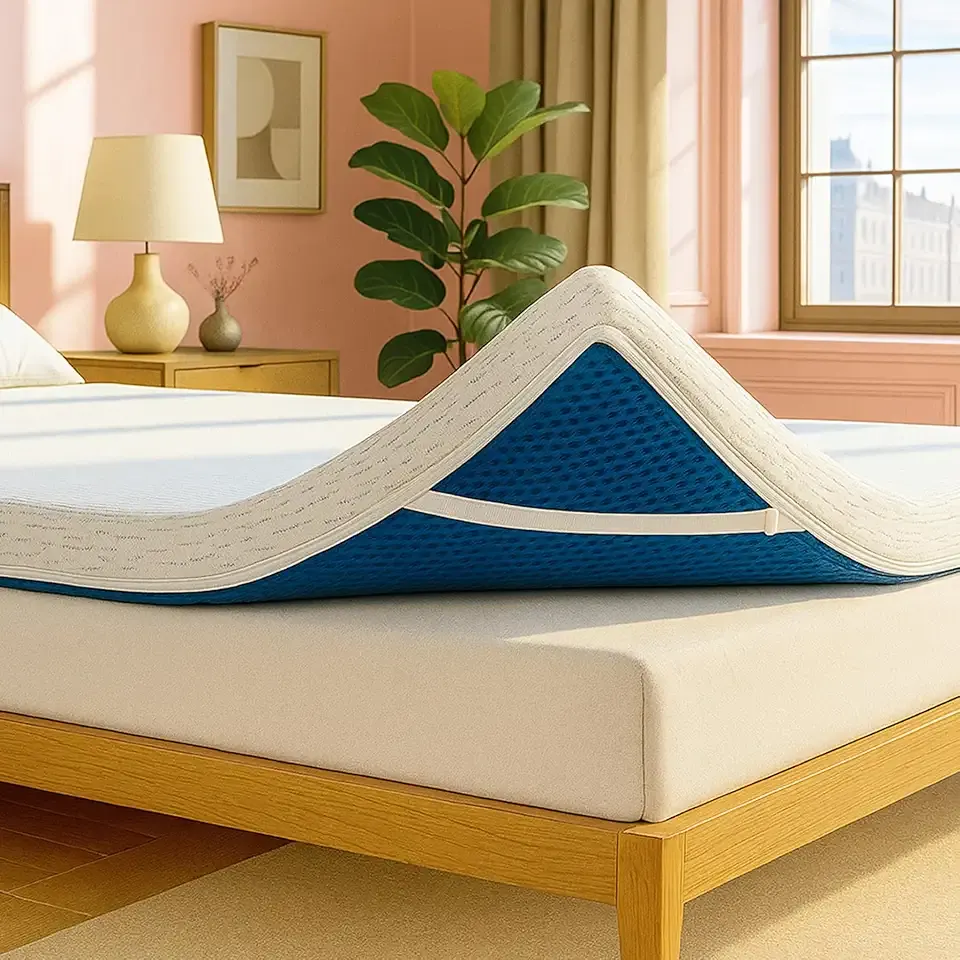 3 Inch Memory Foam Mattress Topper Queen - Select High Density Ventilated Mattress Pad - Premium Removable Rayon Cover