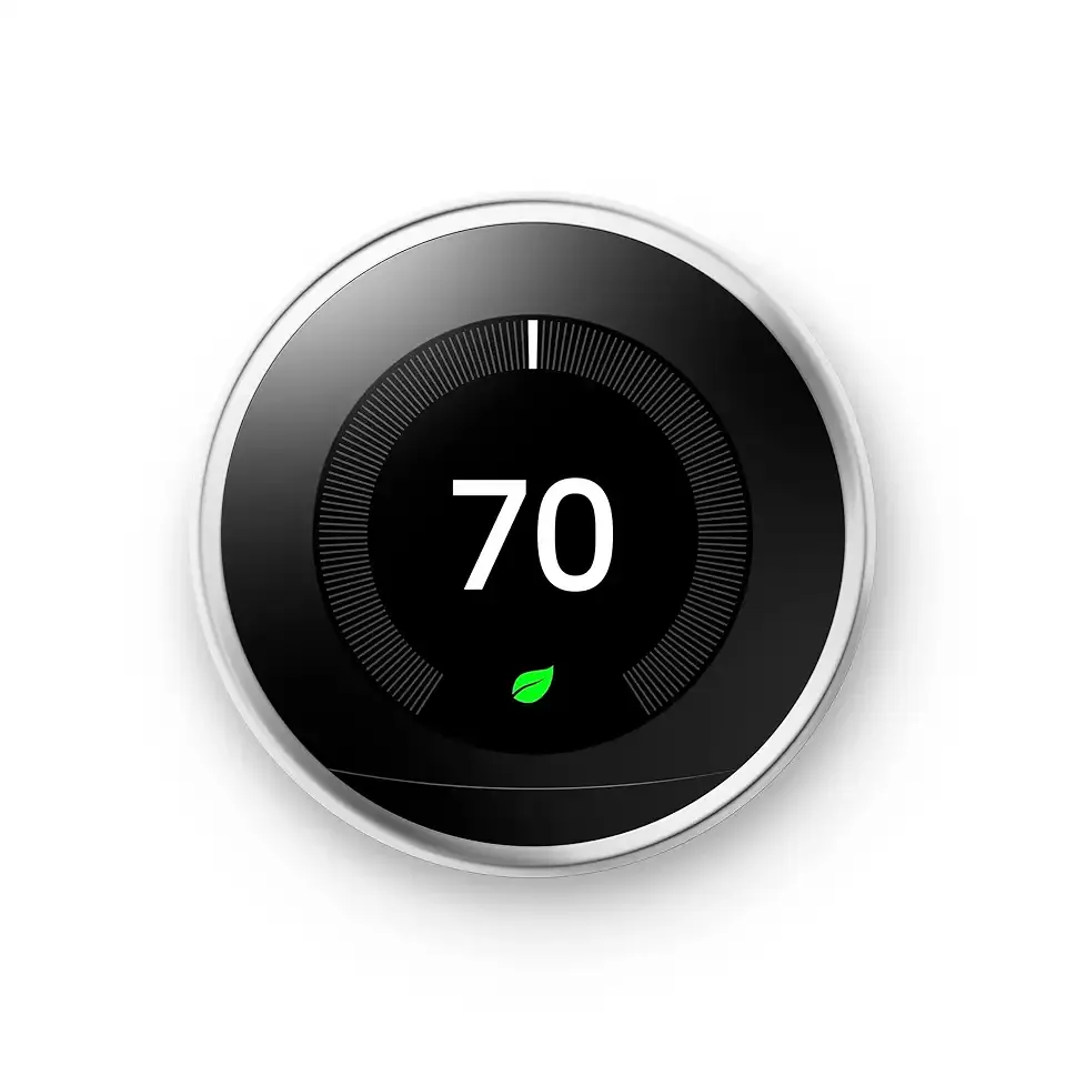 Nest Learning Thermostat - Smart Wi-Fi Thermostat - Polished Steel