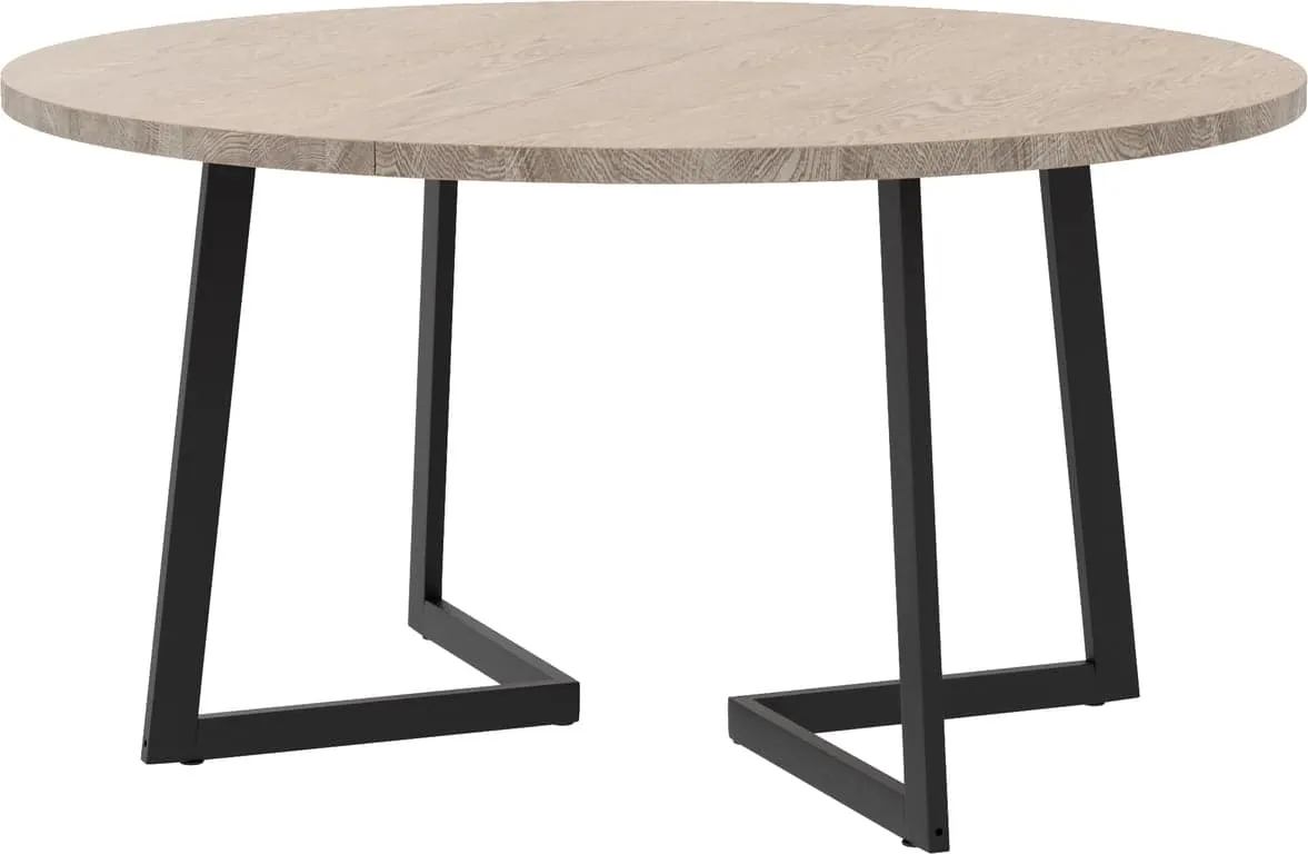 Boston spisebord rundt Ø 140 cm heltre eik hvitoljet
