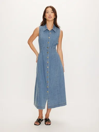 Adela Sleeveless Denim Midi