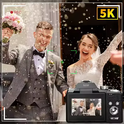 NBD 64MP Digital Cameras for Photography, 16X Optical Zoom Camera with WiFi & App Control, Vlogging Camera with 180°Flipable Scr