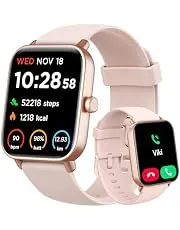Smart Watch for Women Android & iPhone, Alexa Built-in, IP68 Waterproof Activity Fitness Tracker with Bluetooth Call (Answer/Make), 1.8" Smartwatch with Heart Rate/SpO2/Sleep Monitor, 100+ Sports Mode | Pink