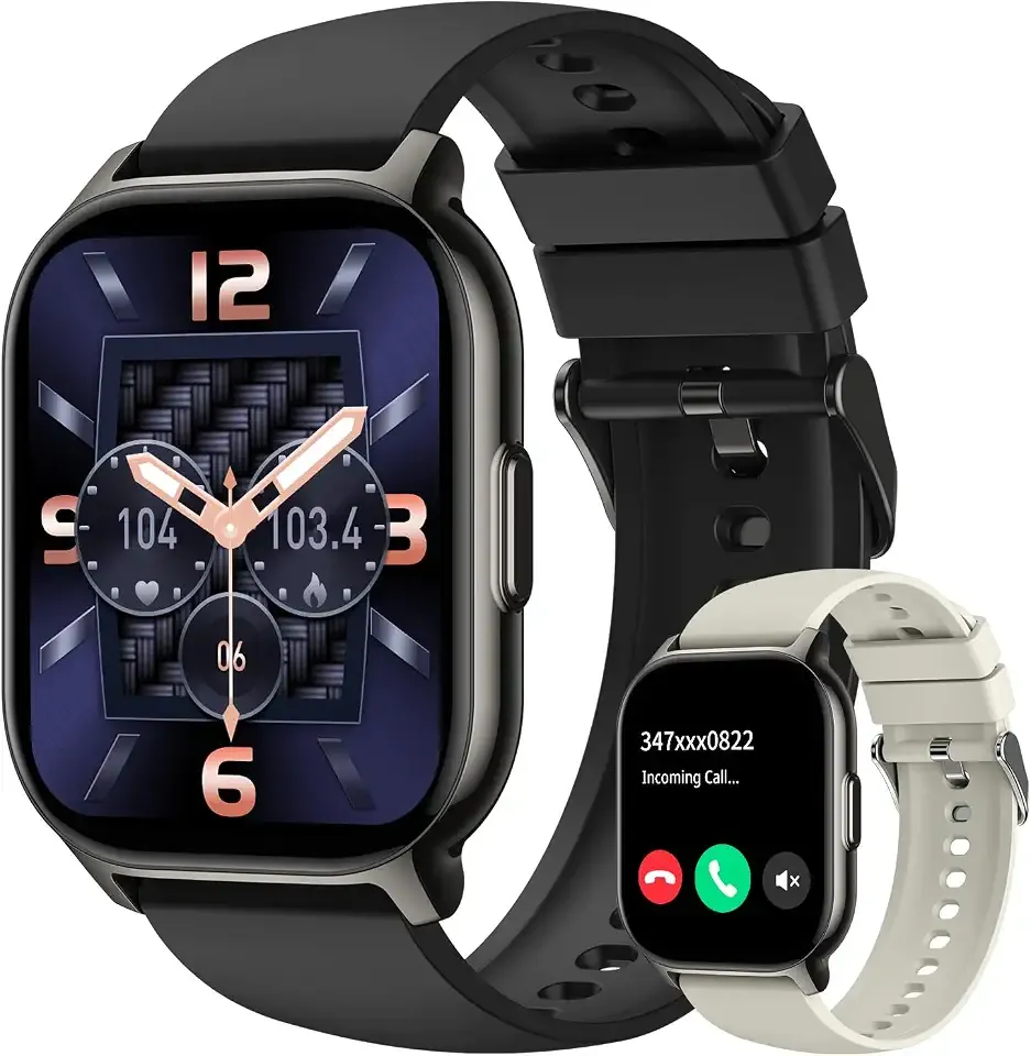 Smart Watch for Men Women Fitness: Make/Answer Call Smart Watches for Men Digital Mens watches Running Waterproof Smartwatch Android Phones iPhone Samsung Compatible Heart Rate Monitor Step Tracker