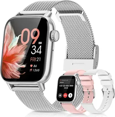 2026 Smartwatch Damen 1,85" mit Telefonfunktion,Fitness Tracker,Herzfrequenz,SpO2, Schlafmonitor,120+ Sportmodi, IP68,für Android & iOS–Geschenkidee