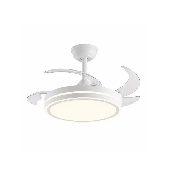 Ventilatore da Soffitto con Luce LED 60W 6000LM Pale a Scomparsa Telecomando Timer Plafoniera Moderna per Camera 60W-BETA