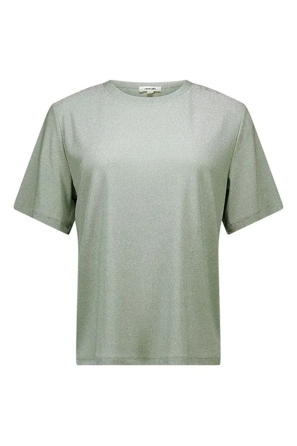 Mintkleurig shirt met glans