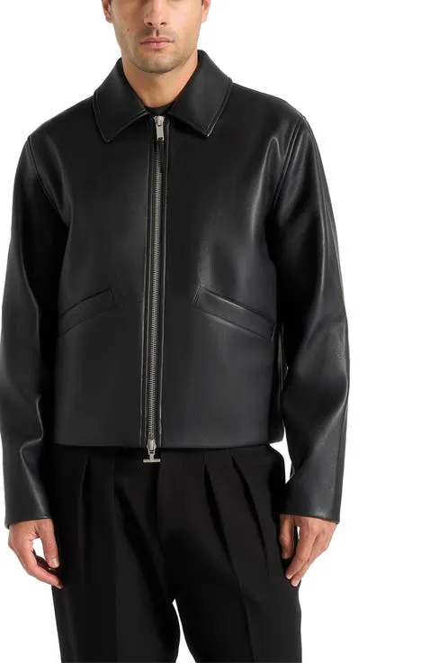 Manière De Voir Yves Minimal Leather Jacket