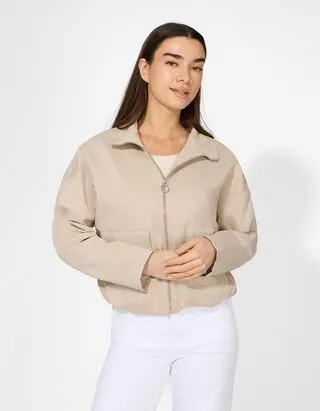 Blouson - Materiale morbido - beige