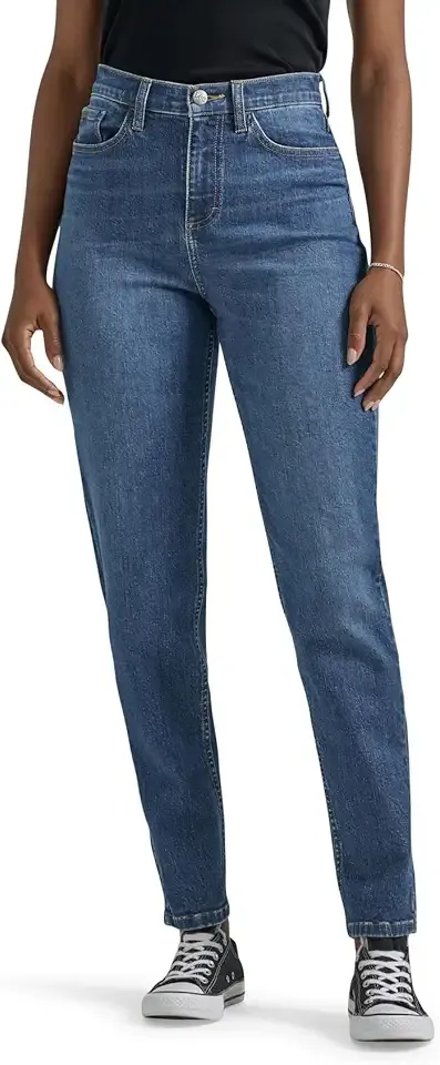 Women's Legendary Mom Jean in One Tone, High Rise, Straight Leg, Size S