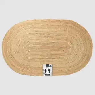Effects Natural Jute Rug Oval 120 x 160 cm