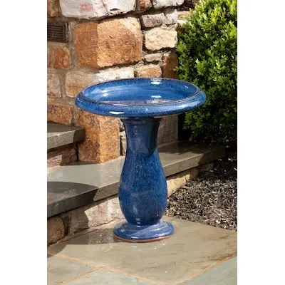 Complete Resin 34.25-in H Brushed Bronze Resin Complete birdbath