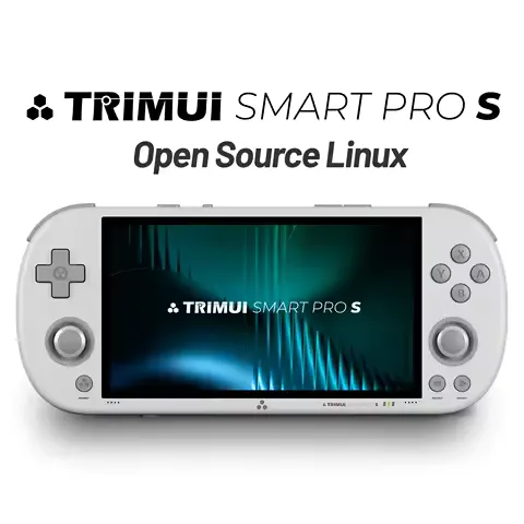 Video Game Consoles Retro TRIMUI Smart Pro S Handheld Game Players Consoles 4.96'' IPS Screen 5000mAh Linux System Emulator Portable Console Retro Video