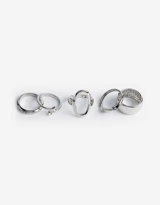 Anello - Confezione da 5 pezzi - argento
