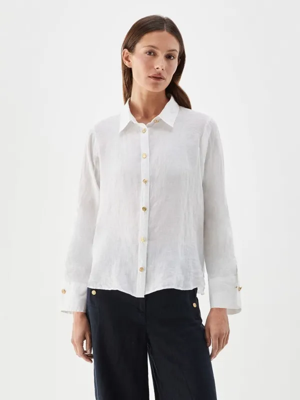 NENNE linen blouse White