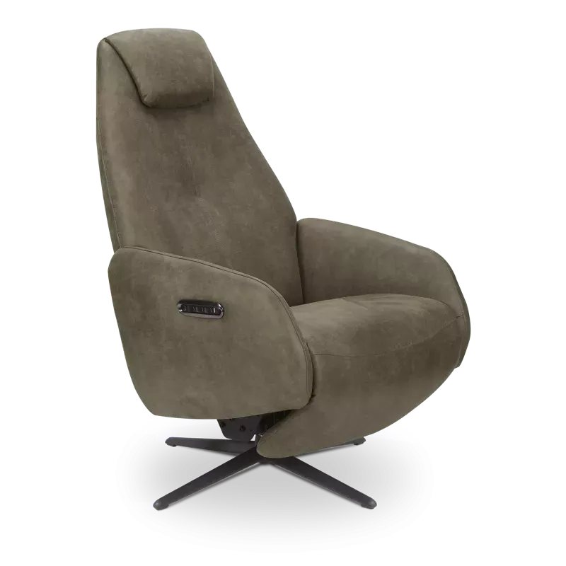 Relaxfauteuil (elektrisch/zwart) Davoli - Microleder Oxx Forest