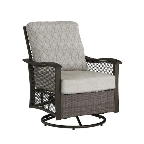 Backyard Creations® Anniston Tan Patio Swivel Chair