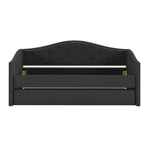 Everly Dark Grey Twin Day Bed with Trundle