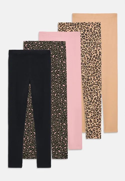 5 PACK BASIC SOLIDS - Tights - tan/black/light pink