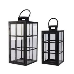 Decoratie handlantaarn set van twee