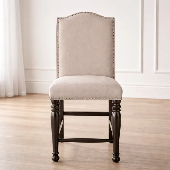 Caswell 45" Counter Chair (1-Piece) by Steve Silver Company - Beige/Brown