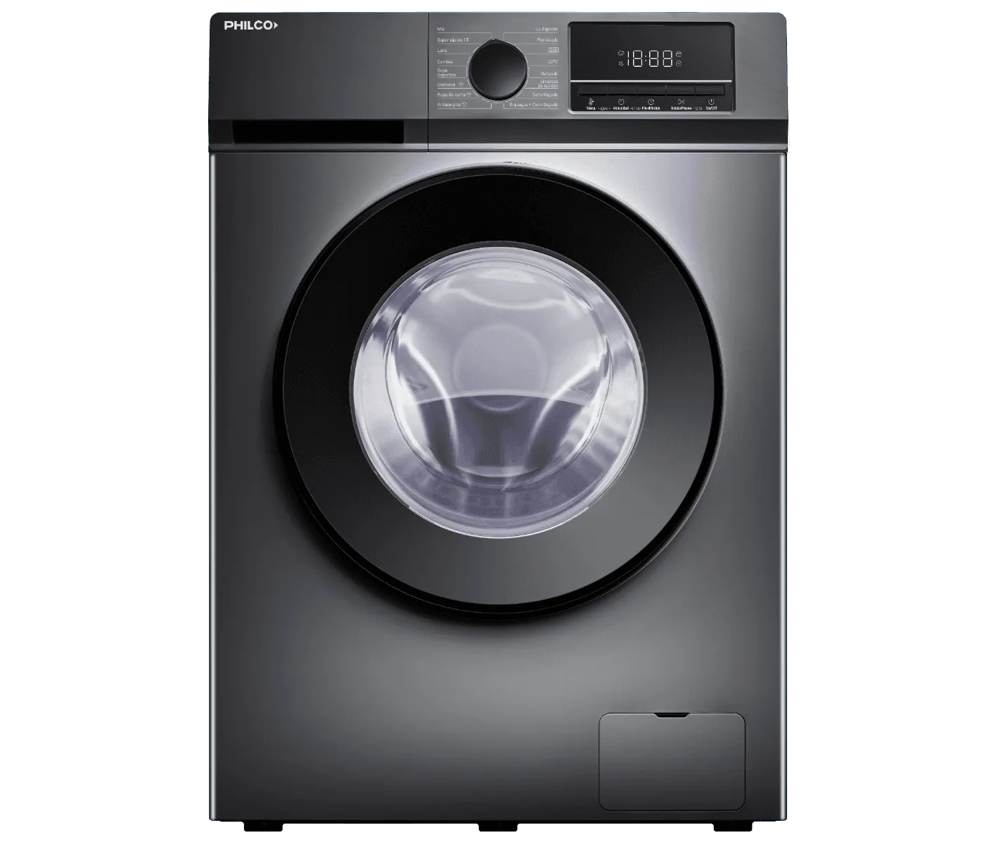 Lavarropas Philco PHLF111DGN2 11kg 1400rpm CF plateado Inverter