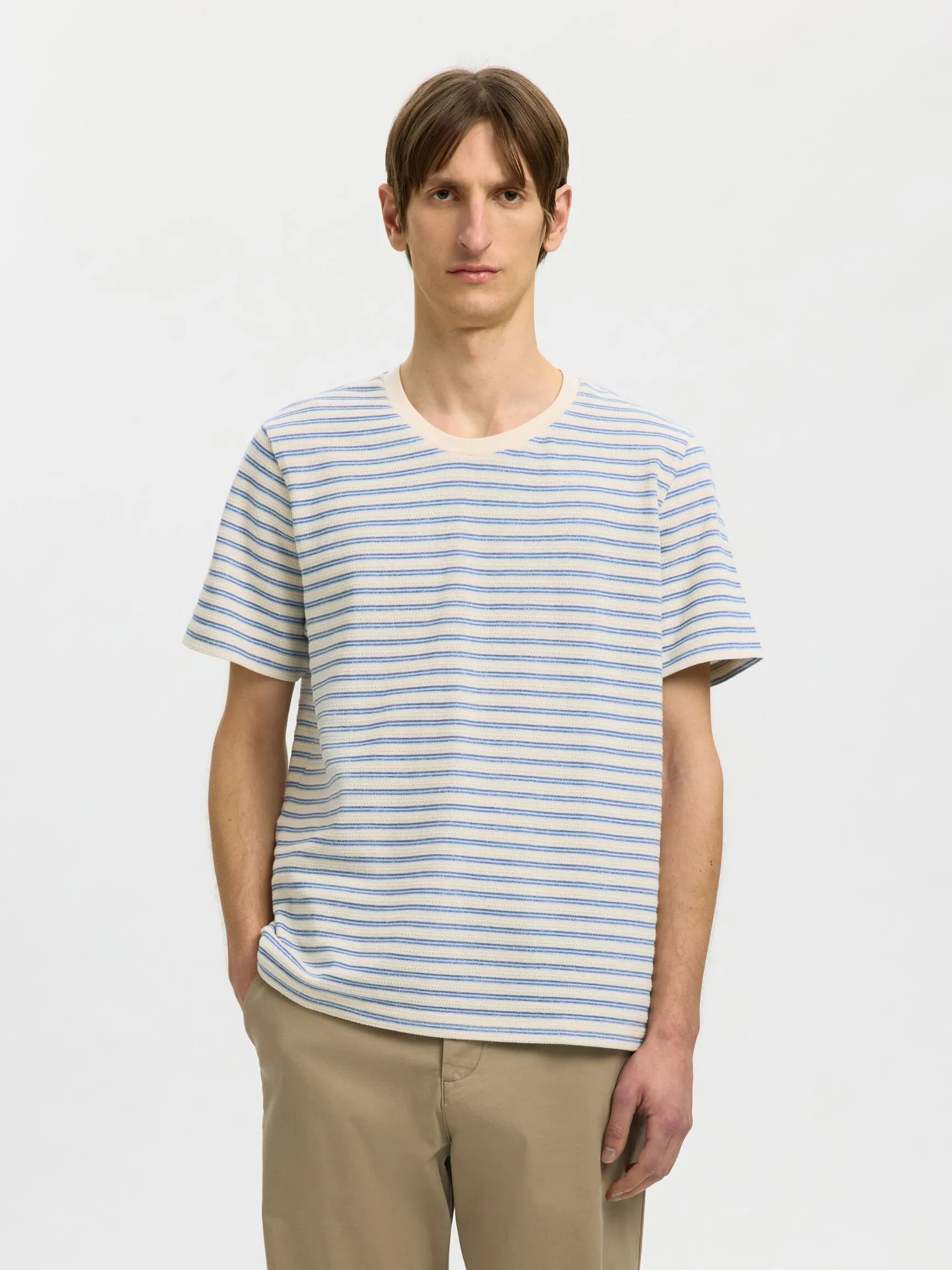 STRIPETE CREW NECK-T-SKJORTE