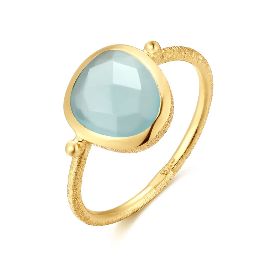 Ring in zilver, grote stenen