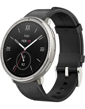 Amazfit Active 2 Premium Smart Watch 1.32" Sapphire Glass, GPS, iOS/Android | 44mm, 10-Day Battery, Water-Resistant, AMOLED Display, Heart & Sleep Monitor, HYROX Mode, Leather + Sport Strap