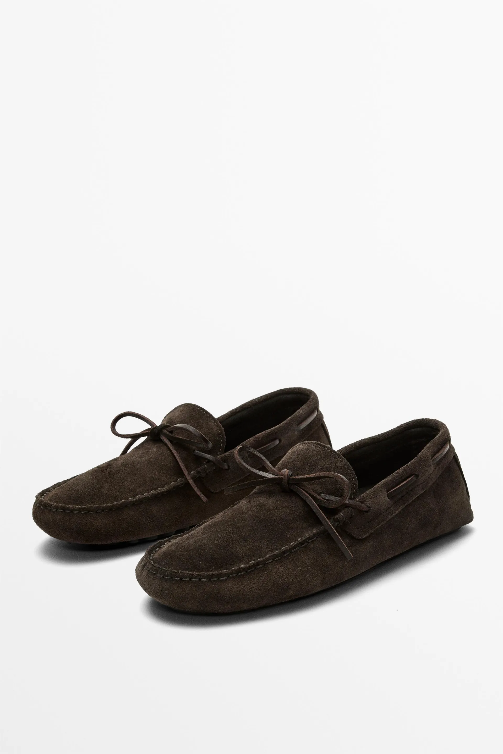 Zachte leren loafers met strik