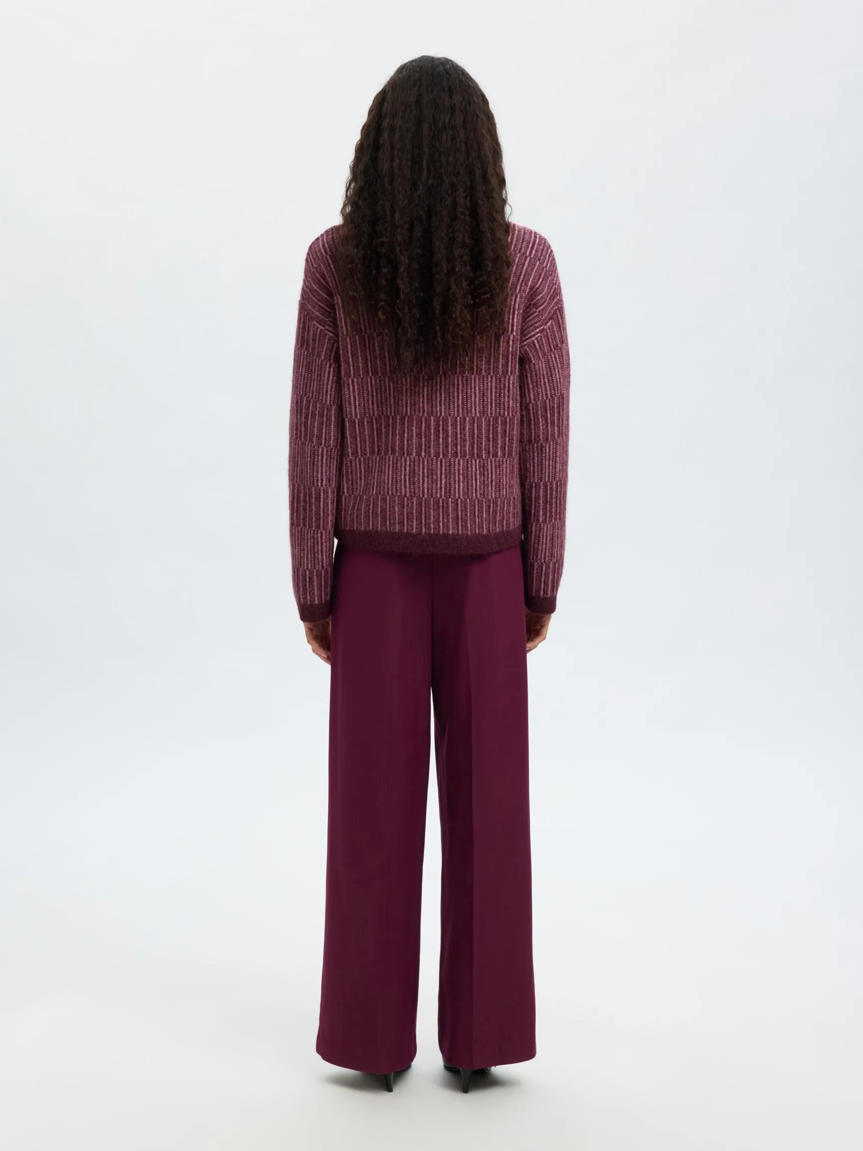 ULLBLANDING STRIKKET PULLOVER