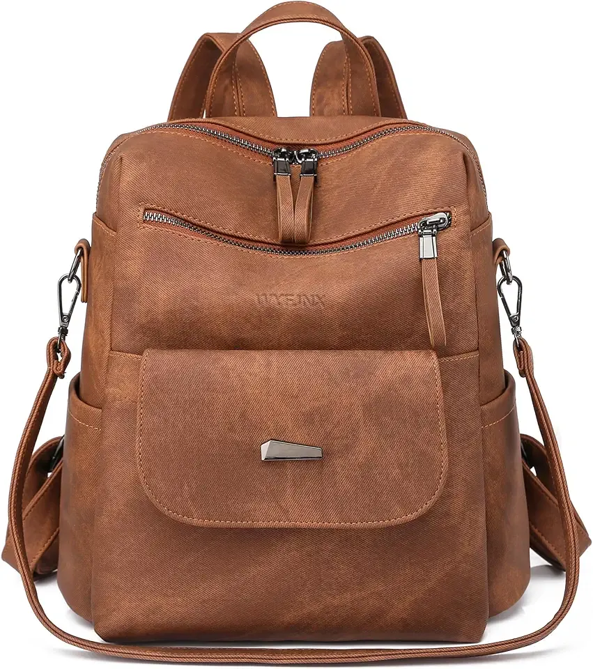 PU Leather Small Backpack Purse for Women Ladies