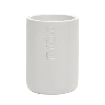 Bicchiere Porta Spazzolini in Poliresina Bianco