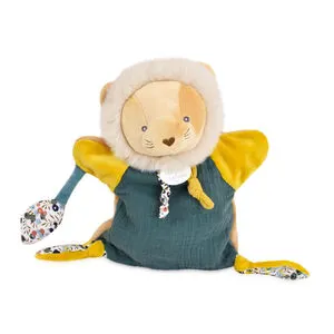 Petite peluche Boh'Aime Lion doudou marionnette